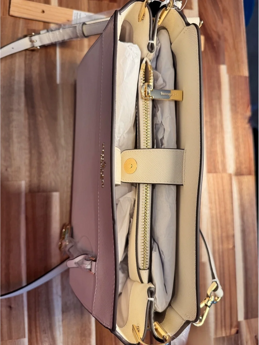 Kate Spade Madison Medium Satchel Meringue Saffiano Leather KK285 NWT